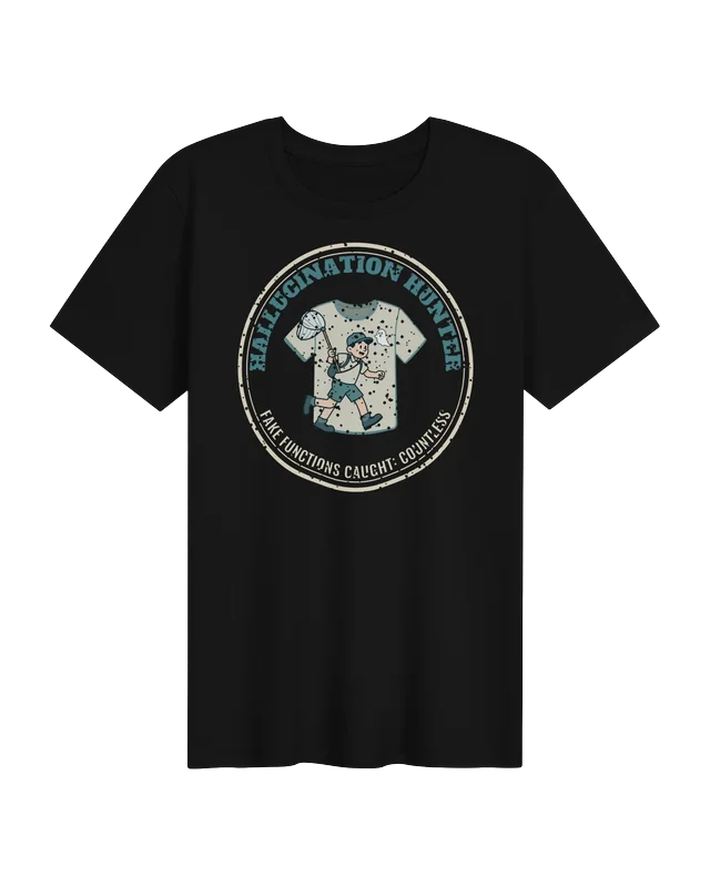 Hallucination Hunter unisex tee in Black