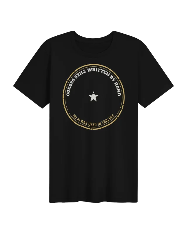 Curses Still Written by Hand unisex tee in Black