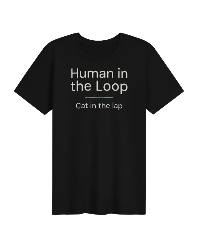 Human in the Loop unisex tee in Black