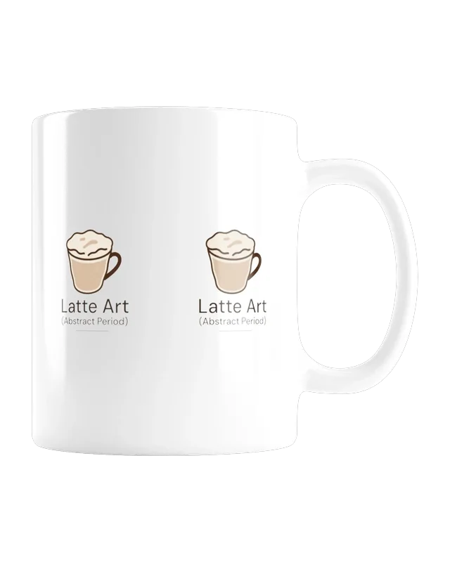 Latte Art (Abstract Period) 11 oz mug in White