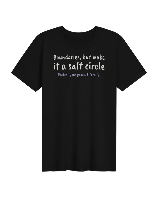 Salt Circle Boundaries unisex tee in Black